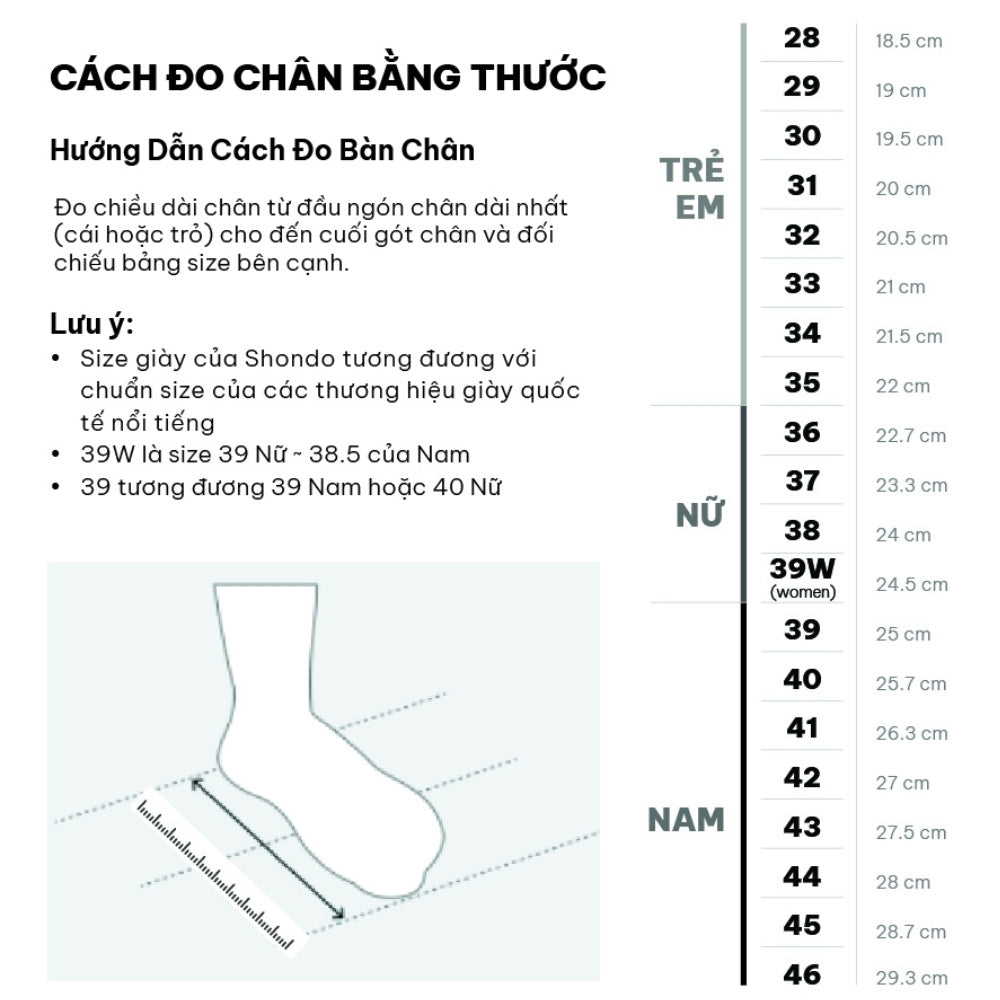 Chân 24cm đi giày size bao nhiêu? Cách đo giày chuẩn