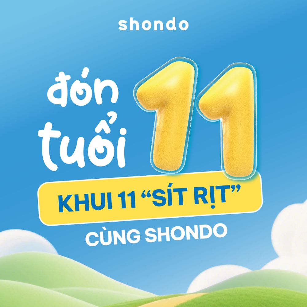 SALE mừng sinh nhật Shondo 11 năm – Mua 1 Tặng 1, Trúng iPad