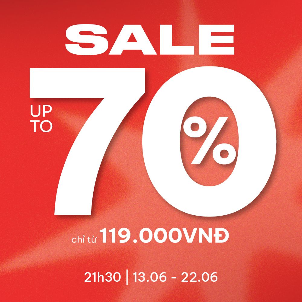 Chương trình SALE UP TO 70% tại Shondo