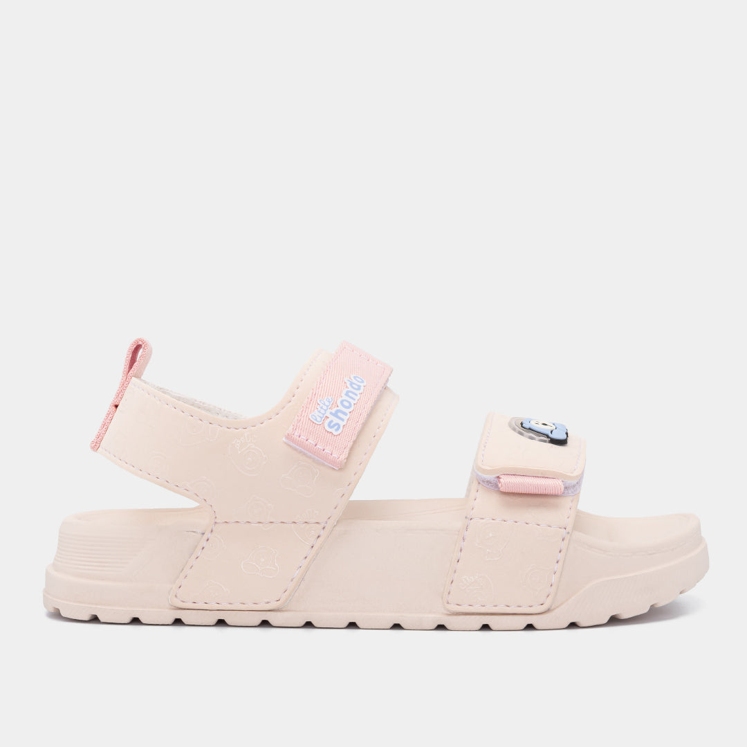 Sandal bé gái Little 4 monogram hồng