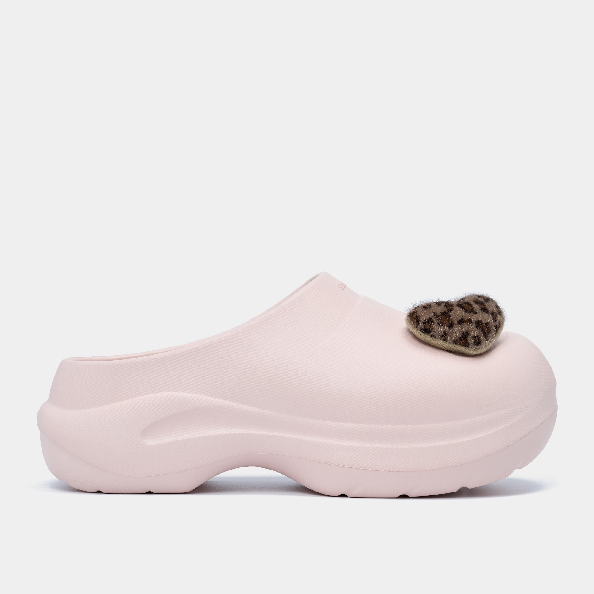 Clog Mule Chic Limax da báo nữ hồng