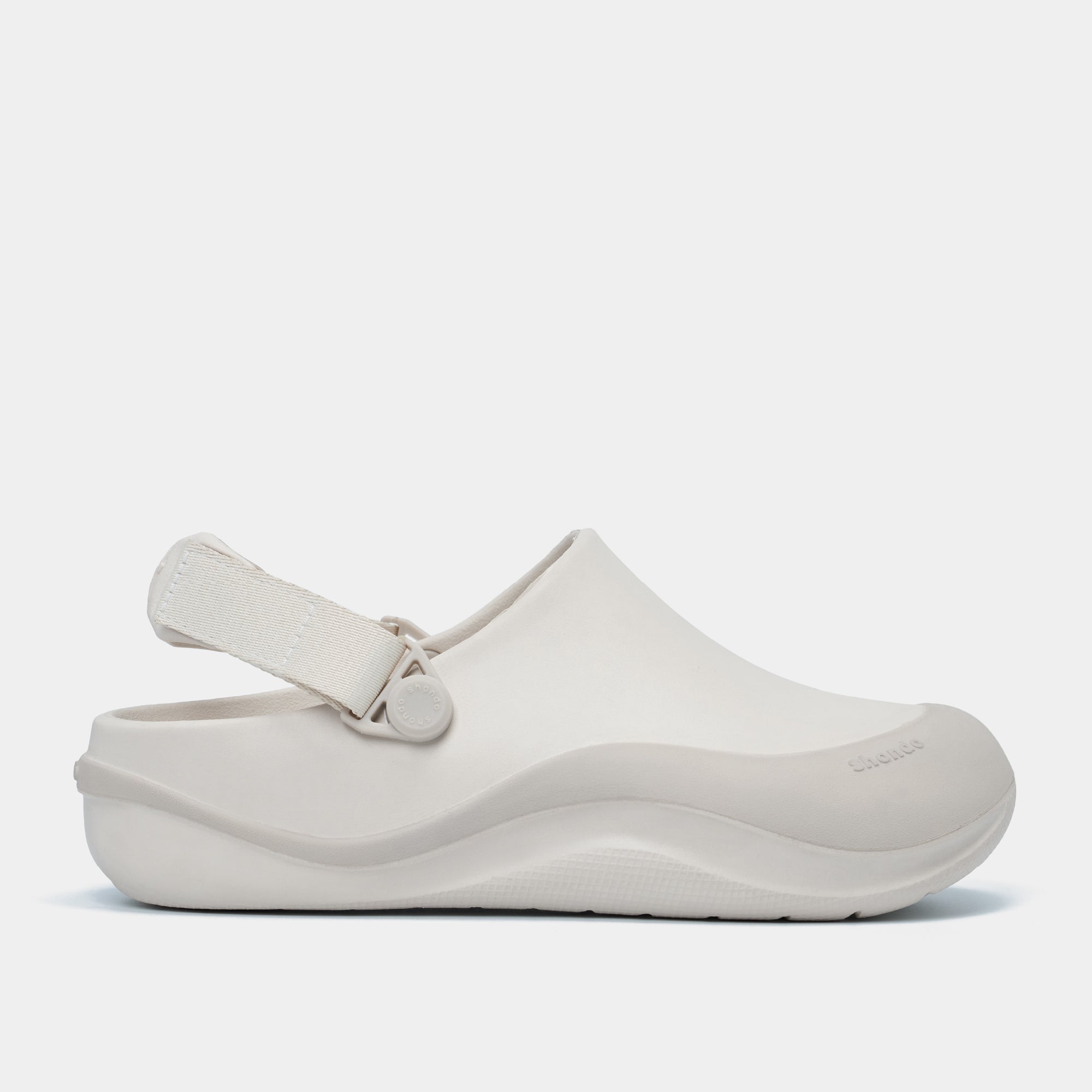 Giày Clog Suke Viền Đế Unisex Trắng Kem