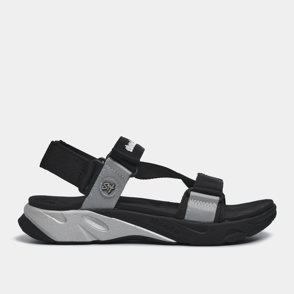 Sandal F8M thể thao nam nữ quai chéo đen