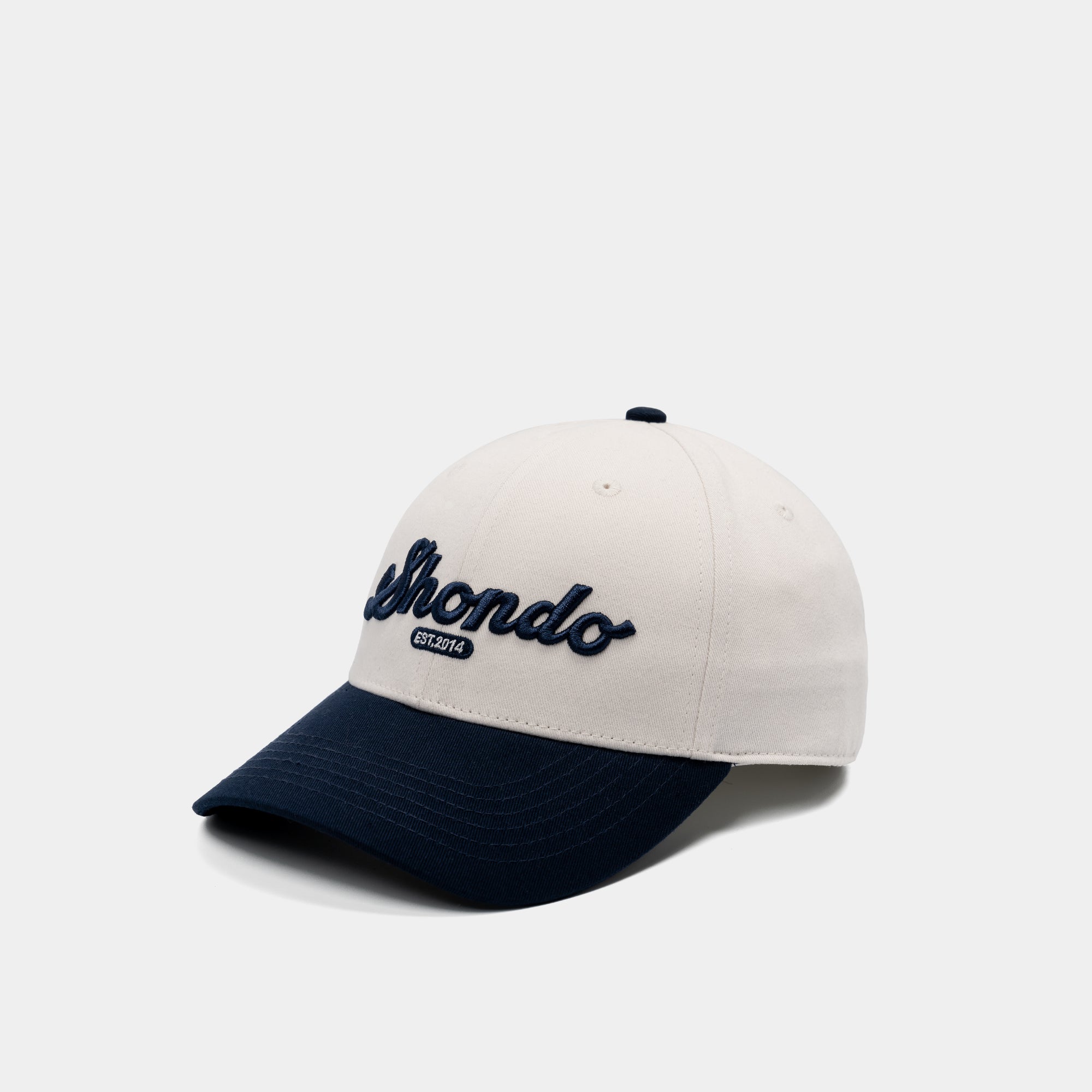 Nón lưỡi trai thêu logo Shondo trắng xanh