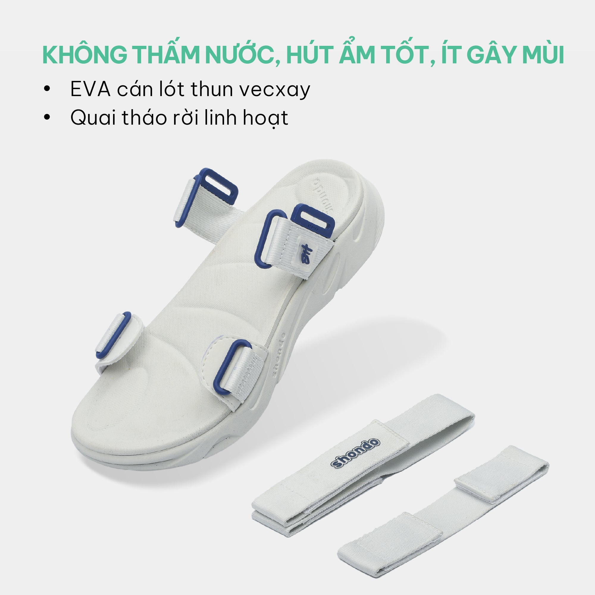 Sandal nam nữ F8M xám rêu