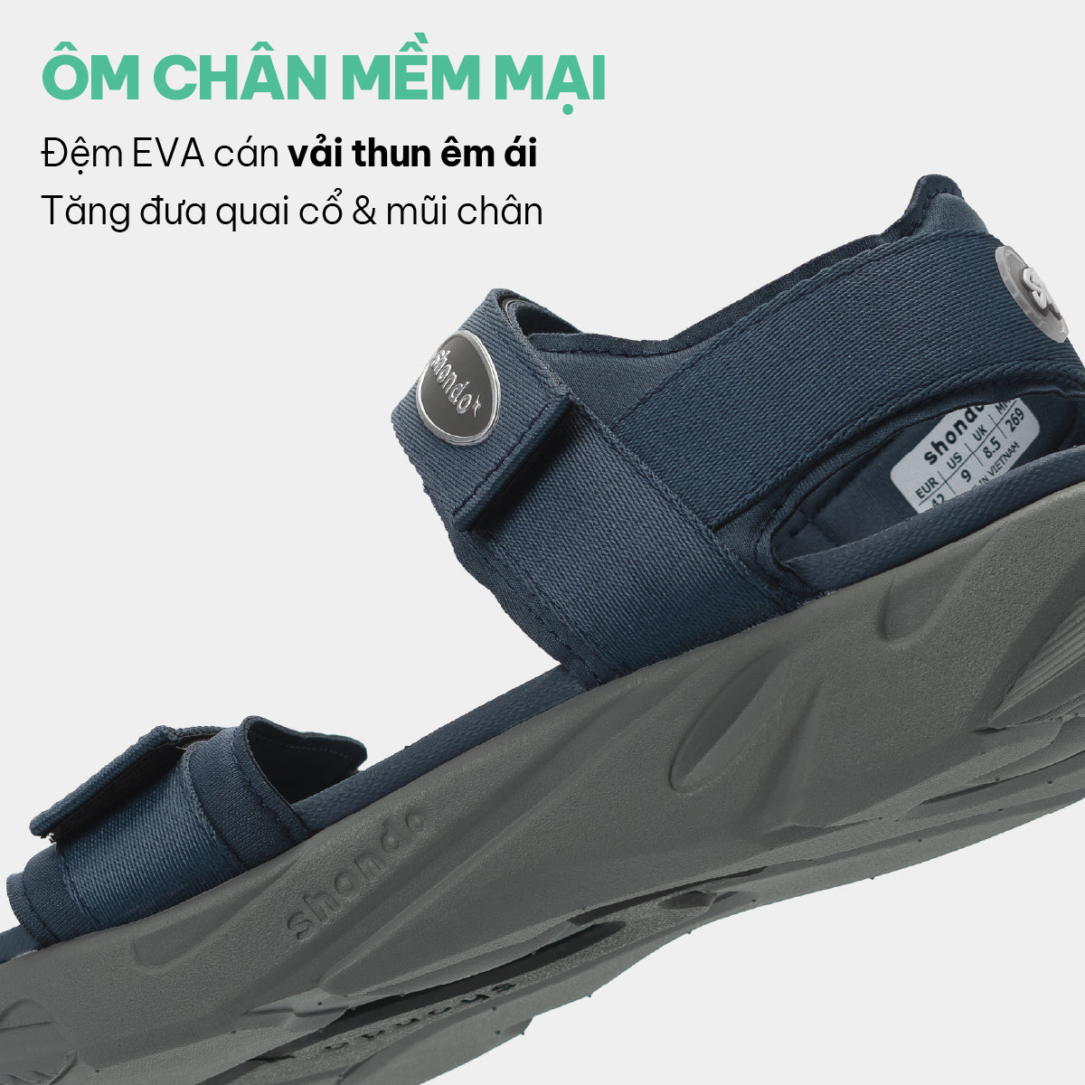 Sandal F8M nam xanh đậm