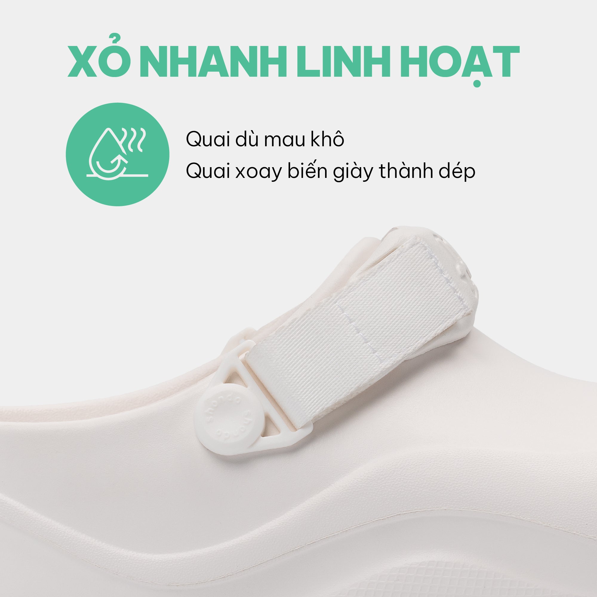 Giày Clog Suke nữ trắng