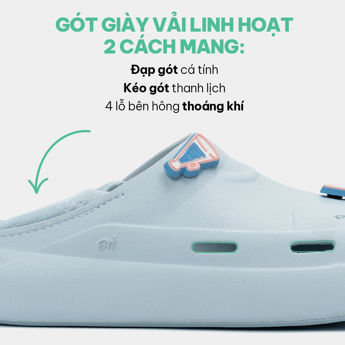 Giày sneaker Class 3 không dây xanh trời