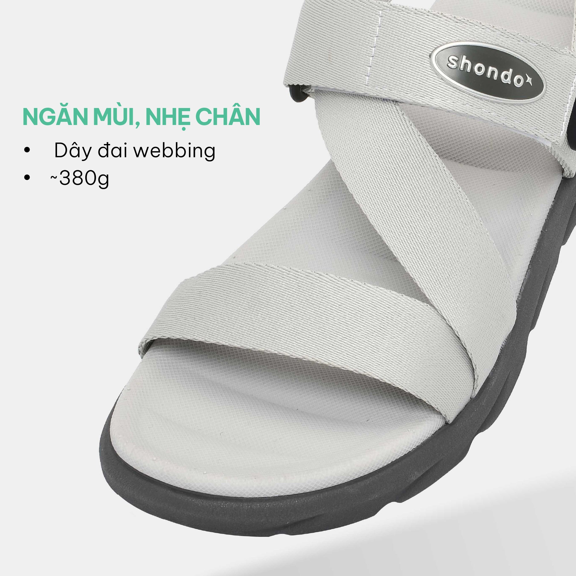 Sandal F6S quai xoay xám rêu