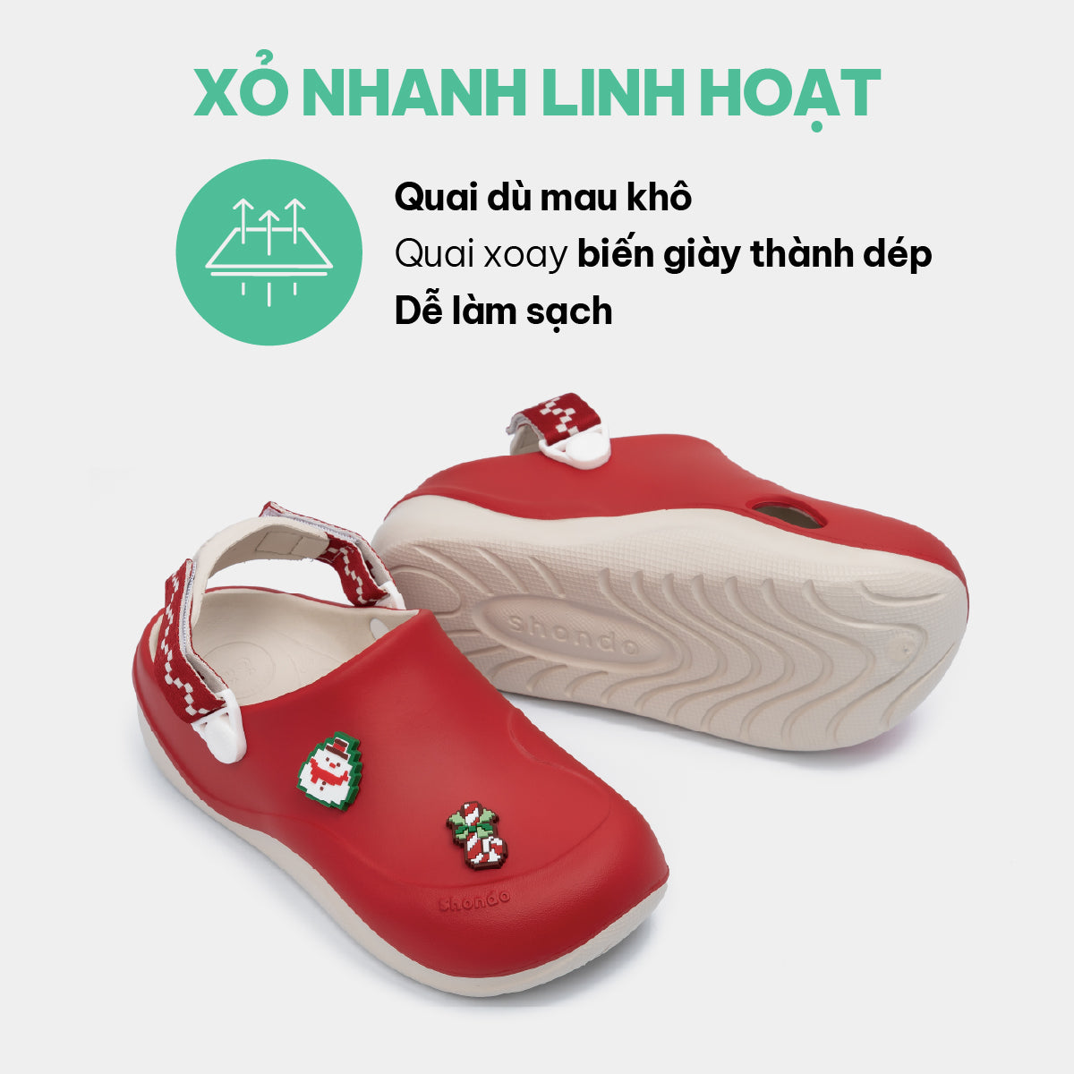 Clog SUKE Limax Christmas unisex đỏ