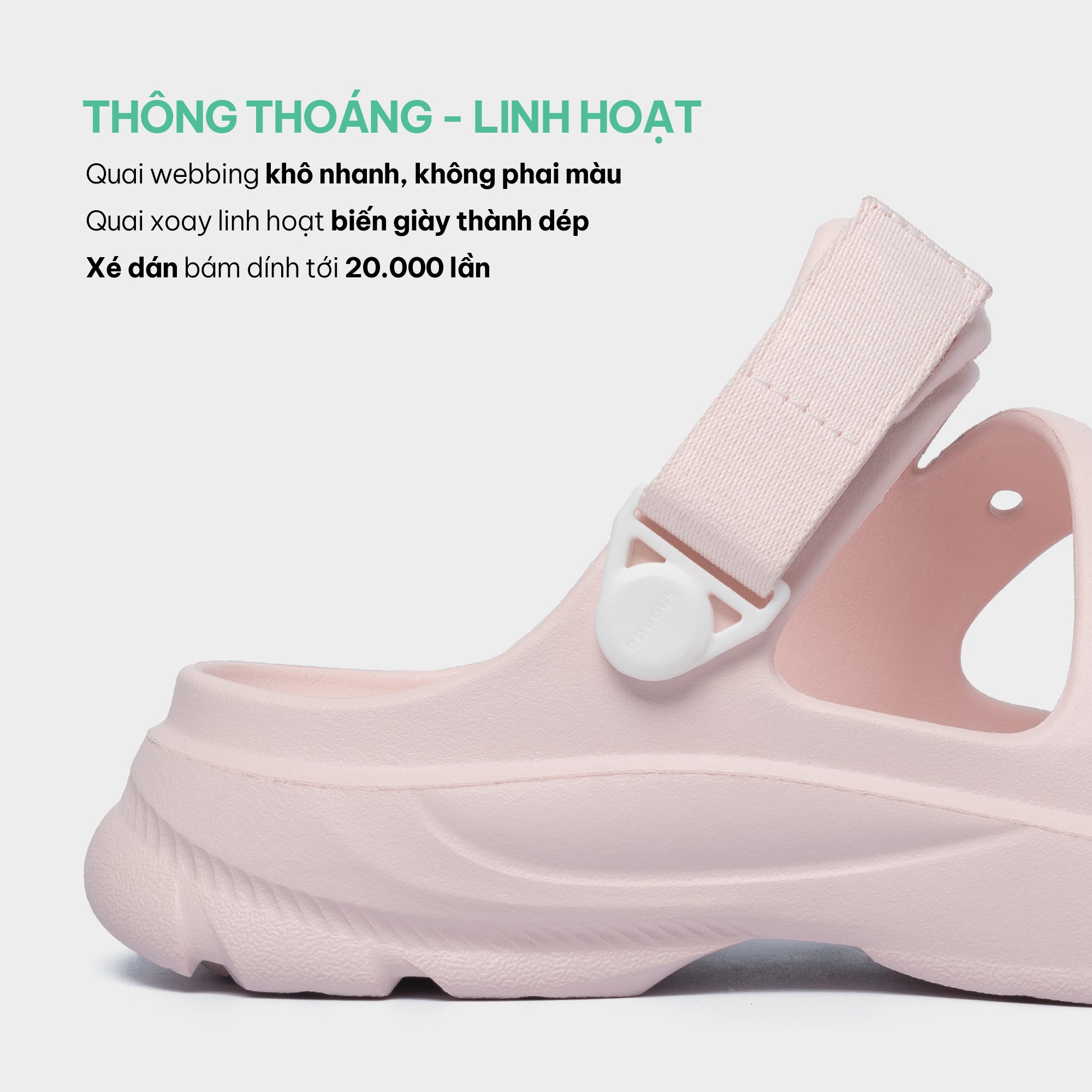 FX plastic molded rain sandals pink