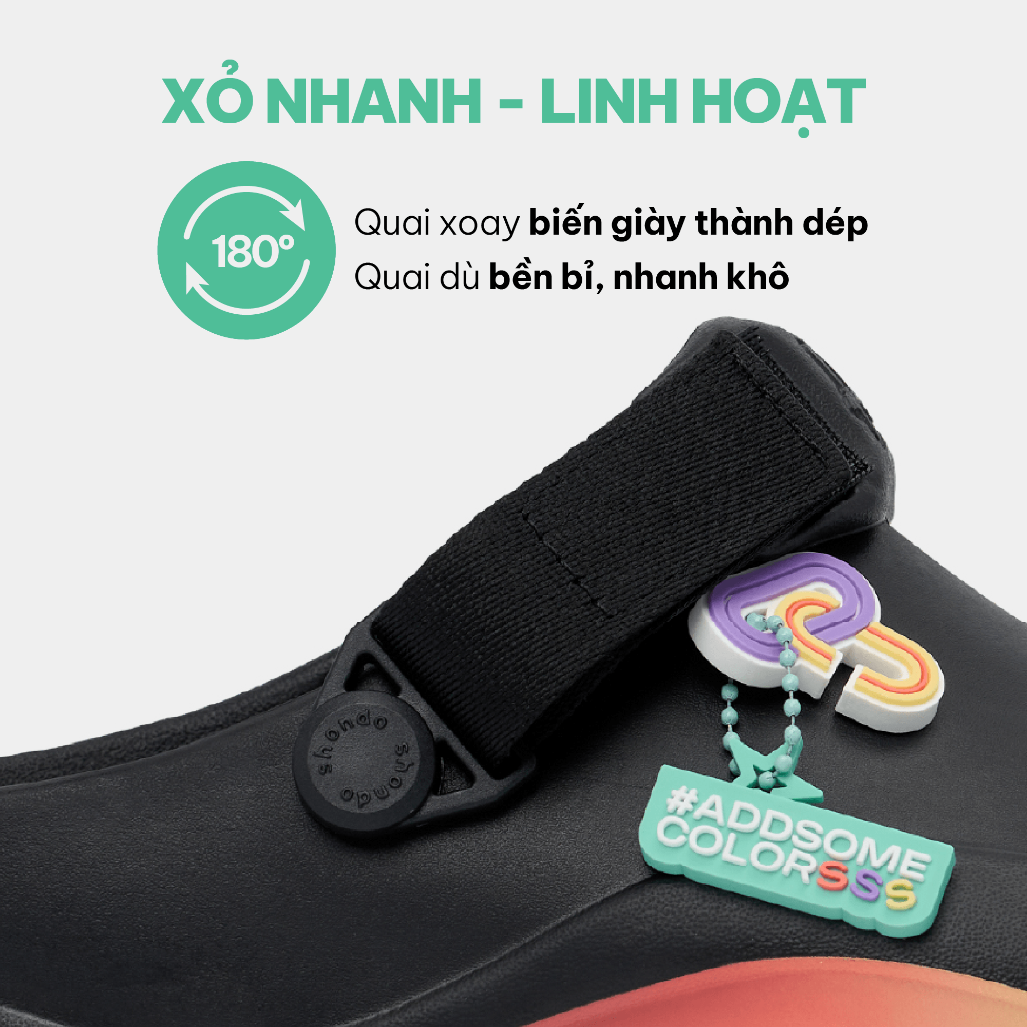 Clog Suke PRIDE unisex đen