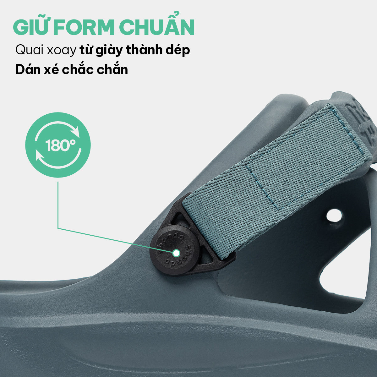 Sandal FX nam nhựa đúc xanh xám