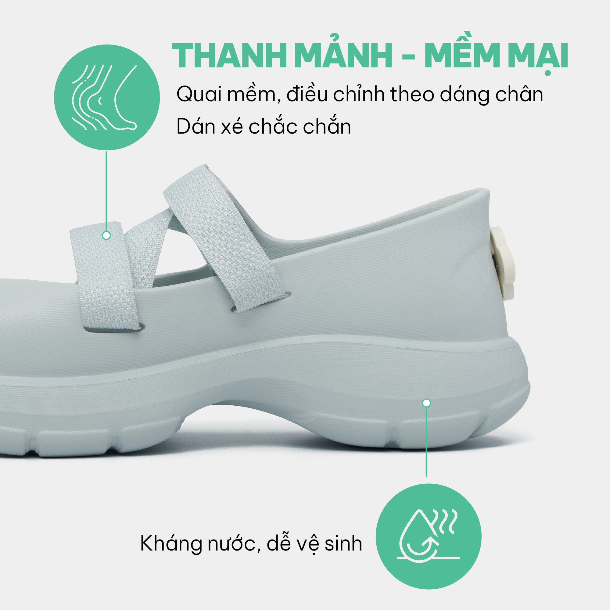 Giày ballet sneaker nữ Dreamie xanh dương