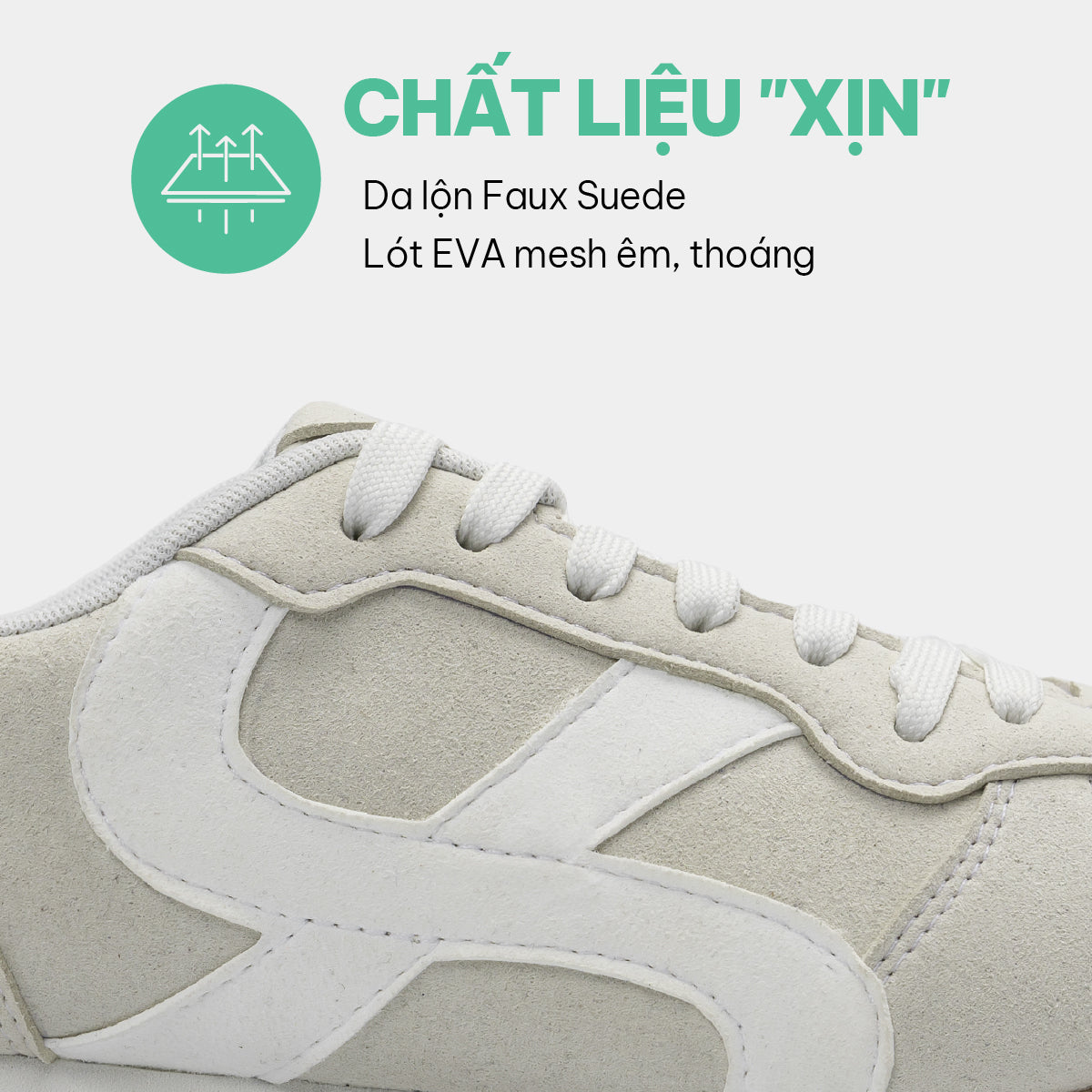 Giày sneaker đế thấp nam nữ Class 5 xám