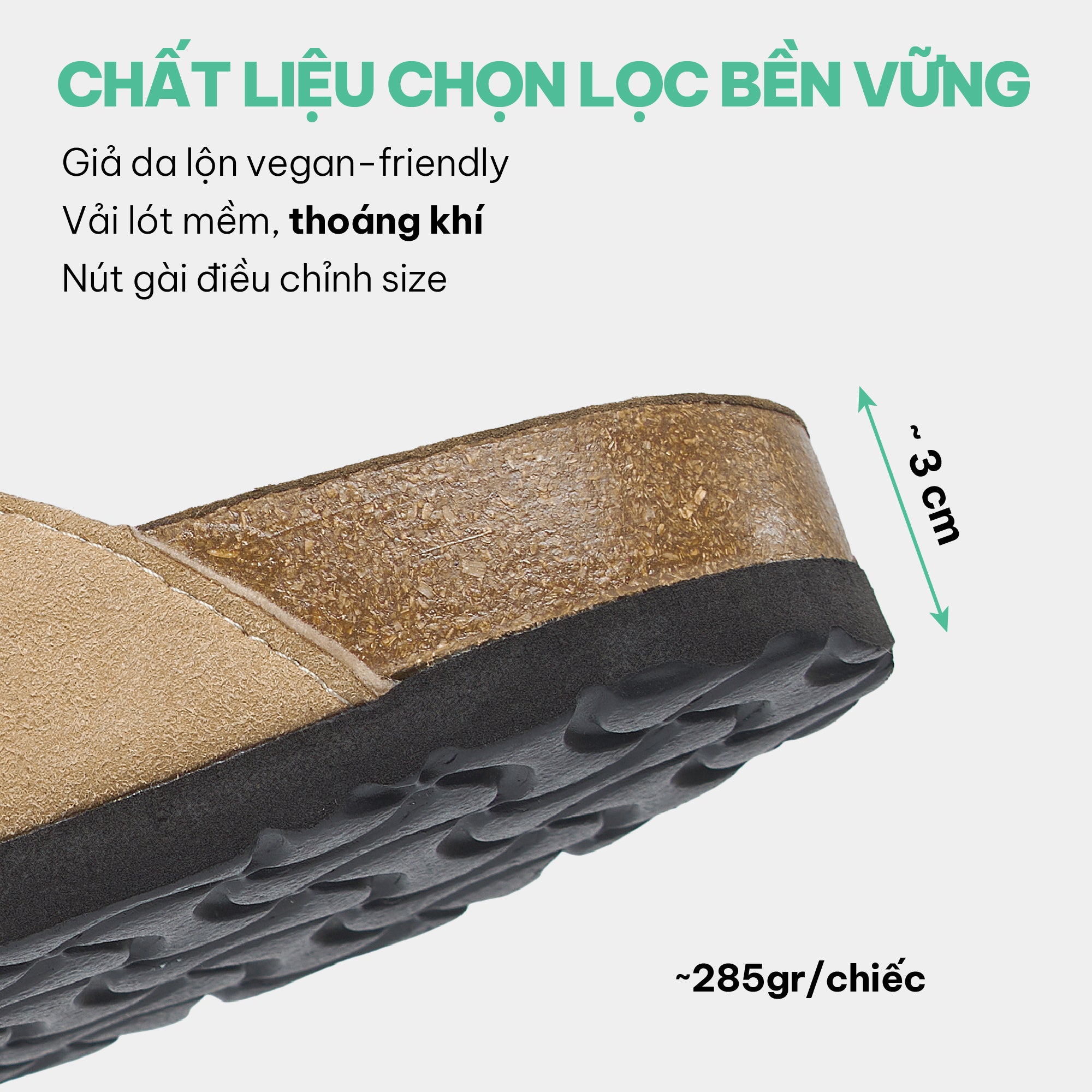 Dép trấu nam nữ bít mũi gắn charm be