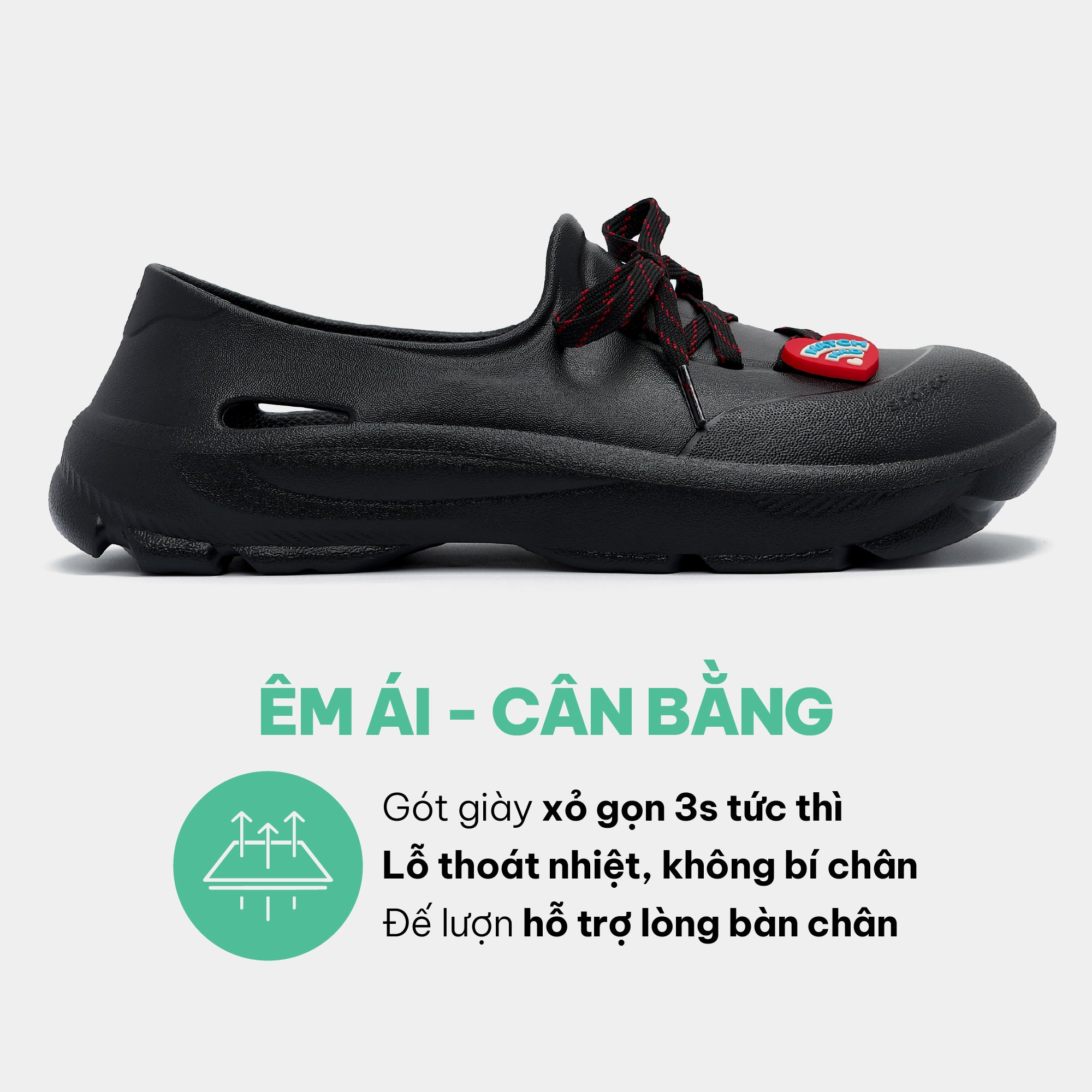 Giày Sneaker Shondo EZI Limax Nam Valentine Màu Đen