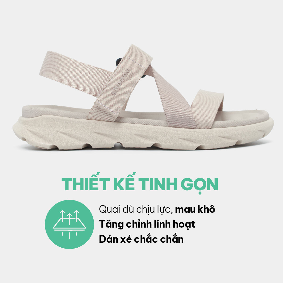 Sandal F6S Lite quai chéo nữ hồng