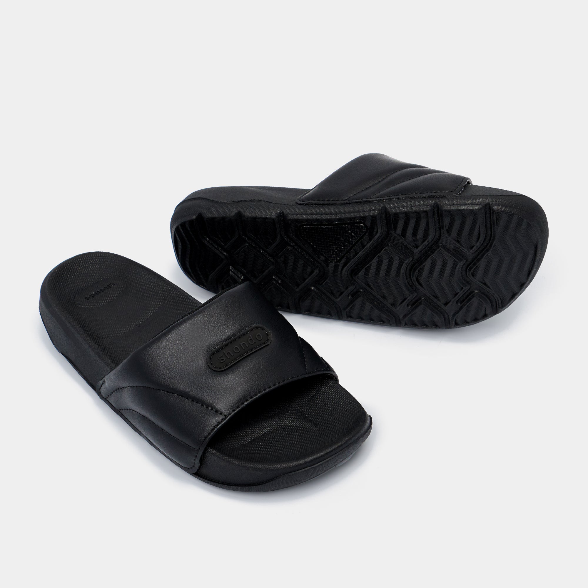 Dép Trendy 7 quai phồng unisex đen