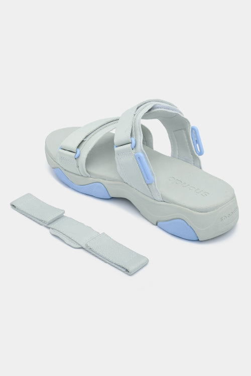 Sandal nữ Girly quai thun xanh mint