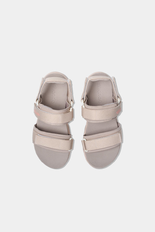 Girly women's sandals with pink brown elastic straps