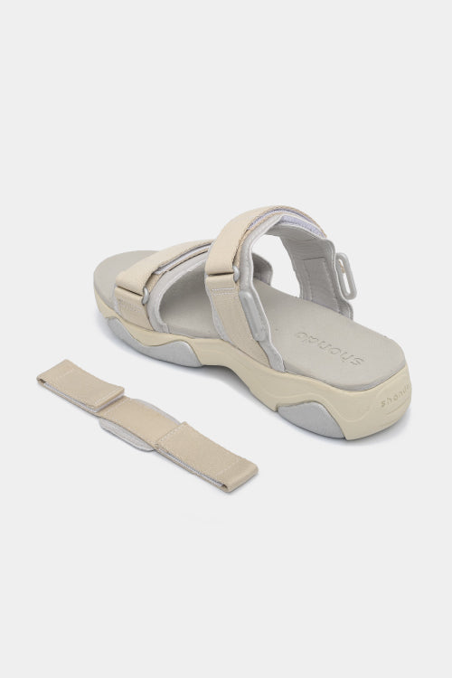 Sandal nữ Girly quai thun xám be