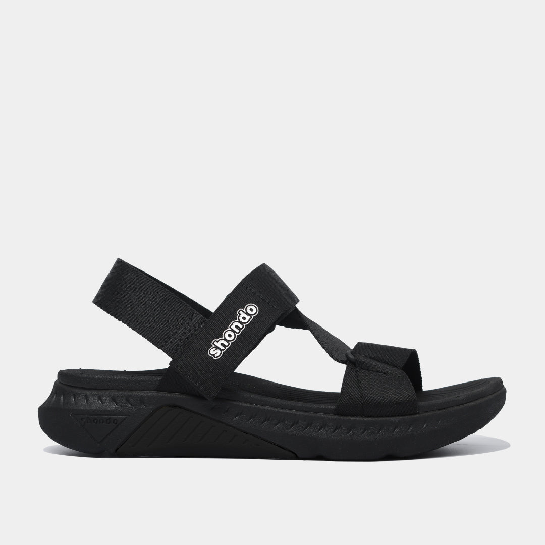 Sandals F7 Racing đen quai liền thun