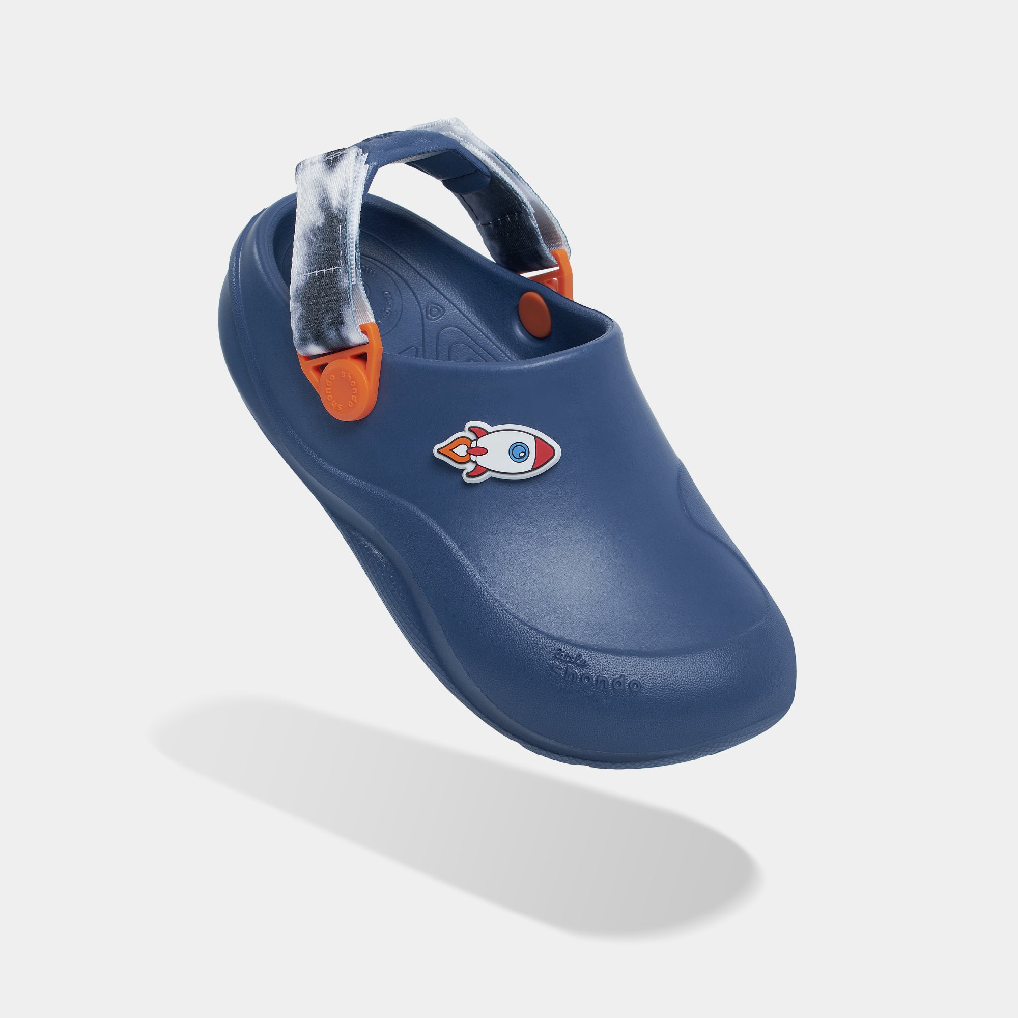 Clog Little Suke bé trai nhựa đúc xanh đậm