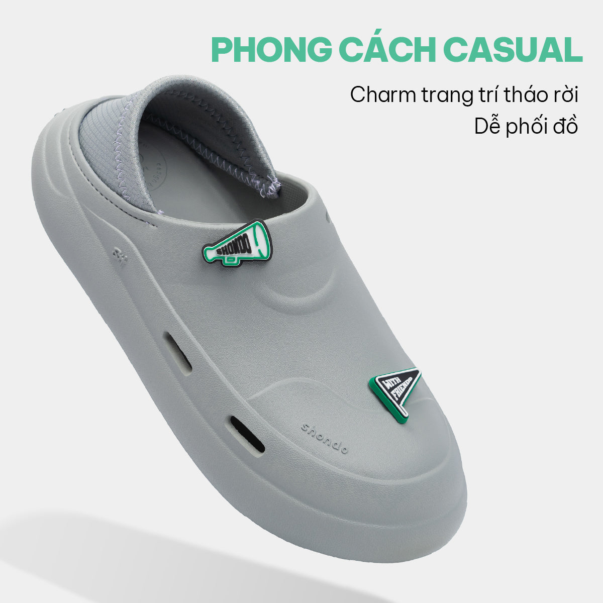 Giày sneaker Class 3 không dây xám