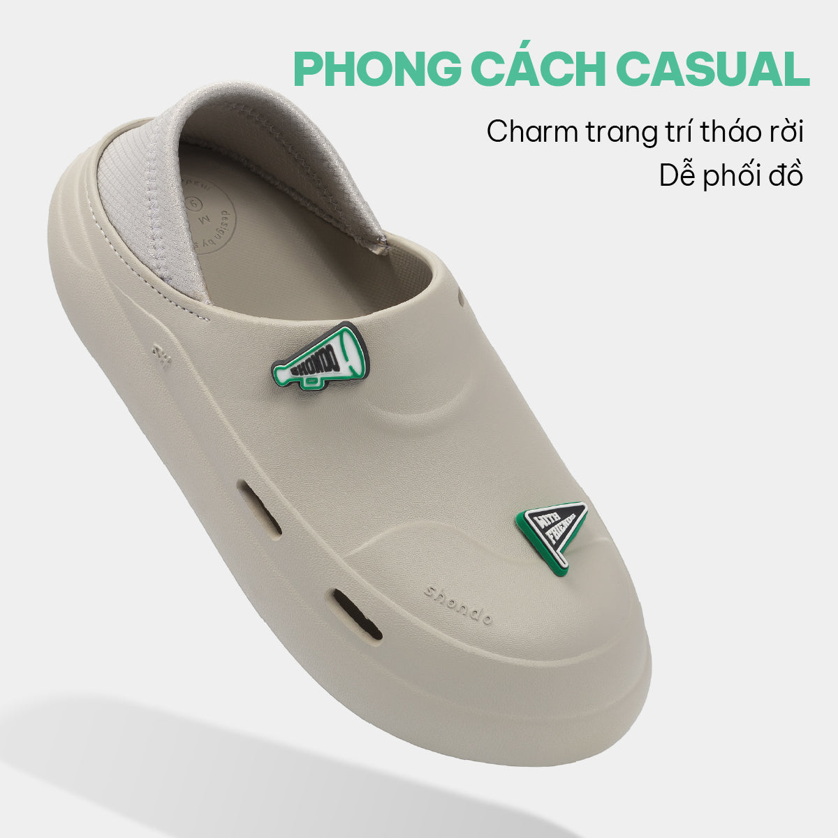 Giày sneaker Class 3 không dây xám rêu