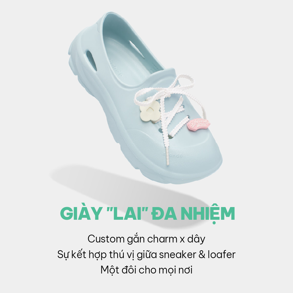 Giày Sneaker EZI Limax nữ xanh ngọc