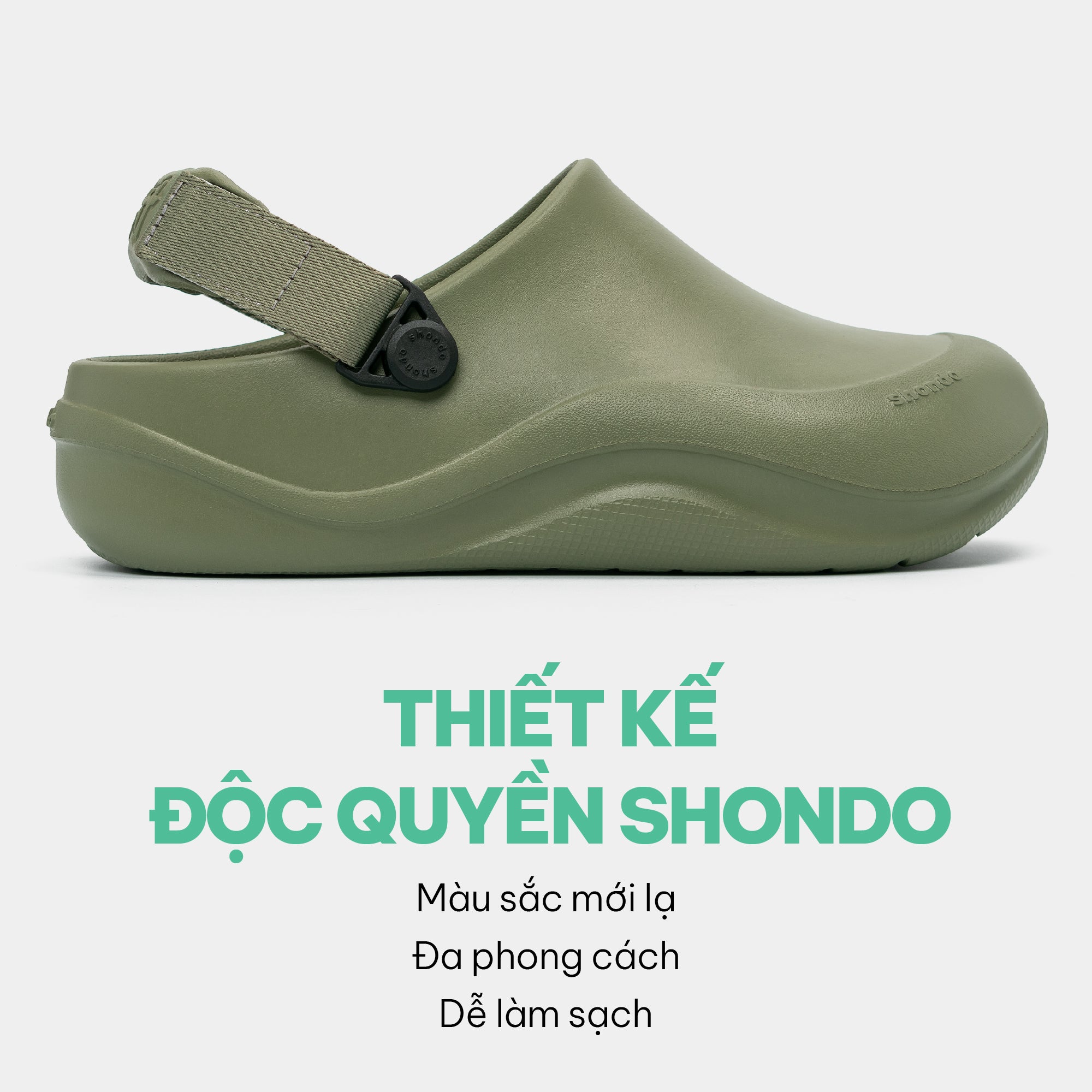 Clog Suke nam xanh rêu