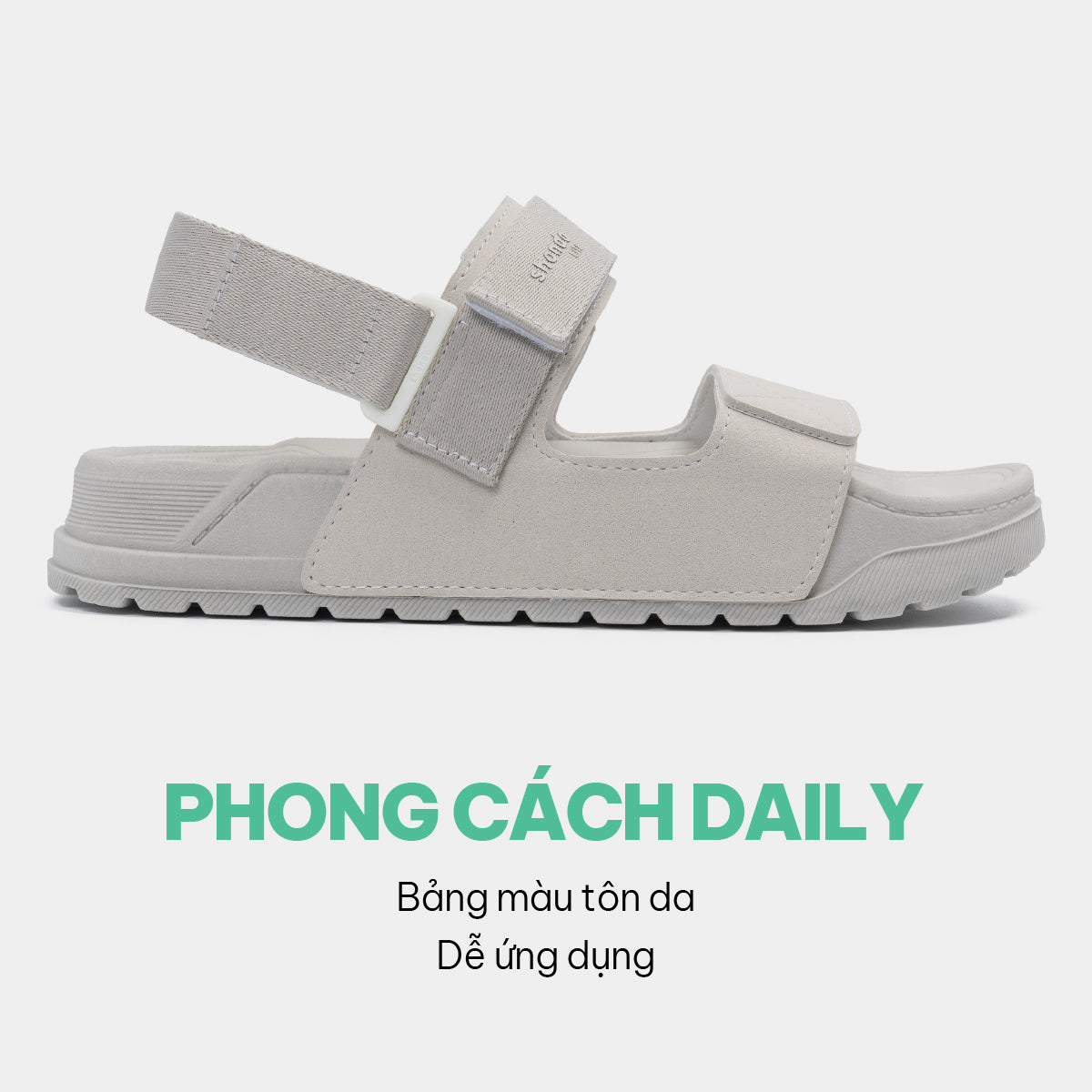 Sandal Platy 4 Lite quai ngang unisex xám