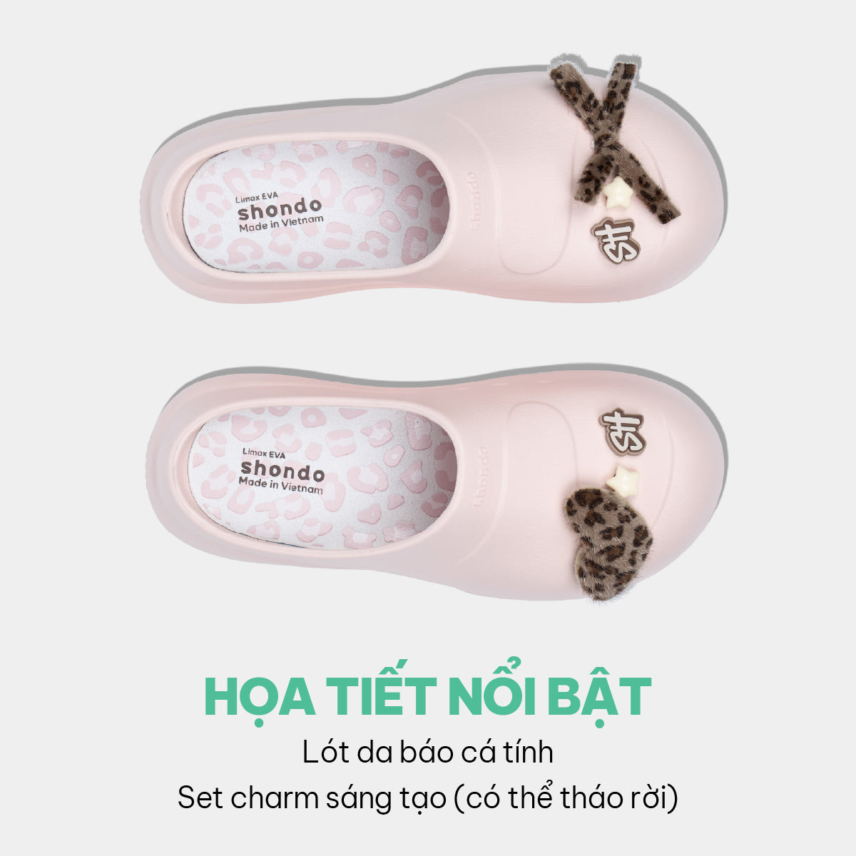 Clog Mule Chic Limax da báo nữ hồng