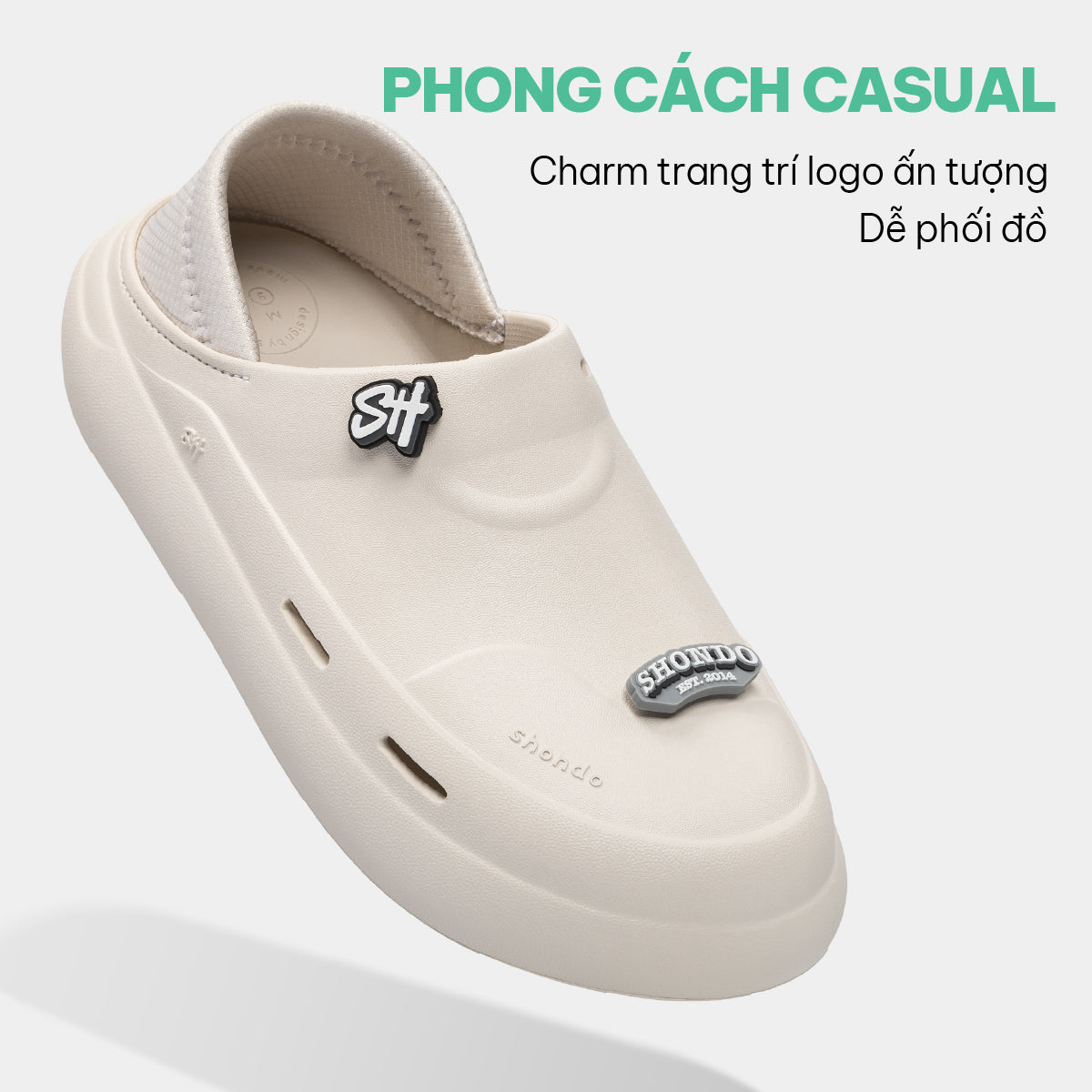 Giày sneaker Class 3 không cột dây trắng