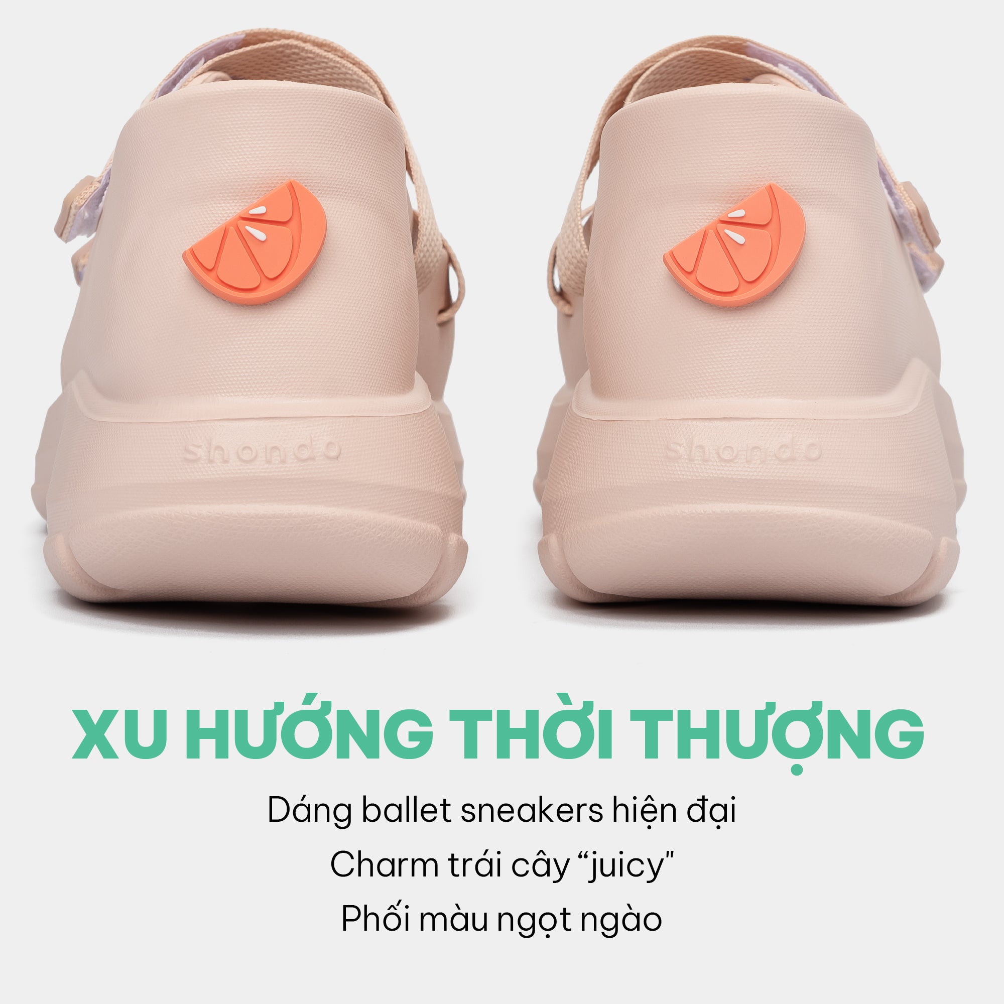 Giày ballet sneaker nữ Dreamie hồng nhạt