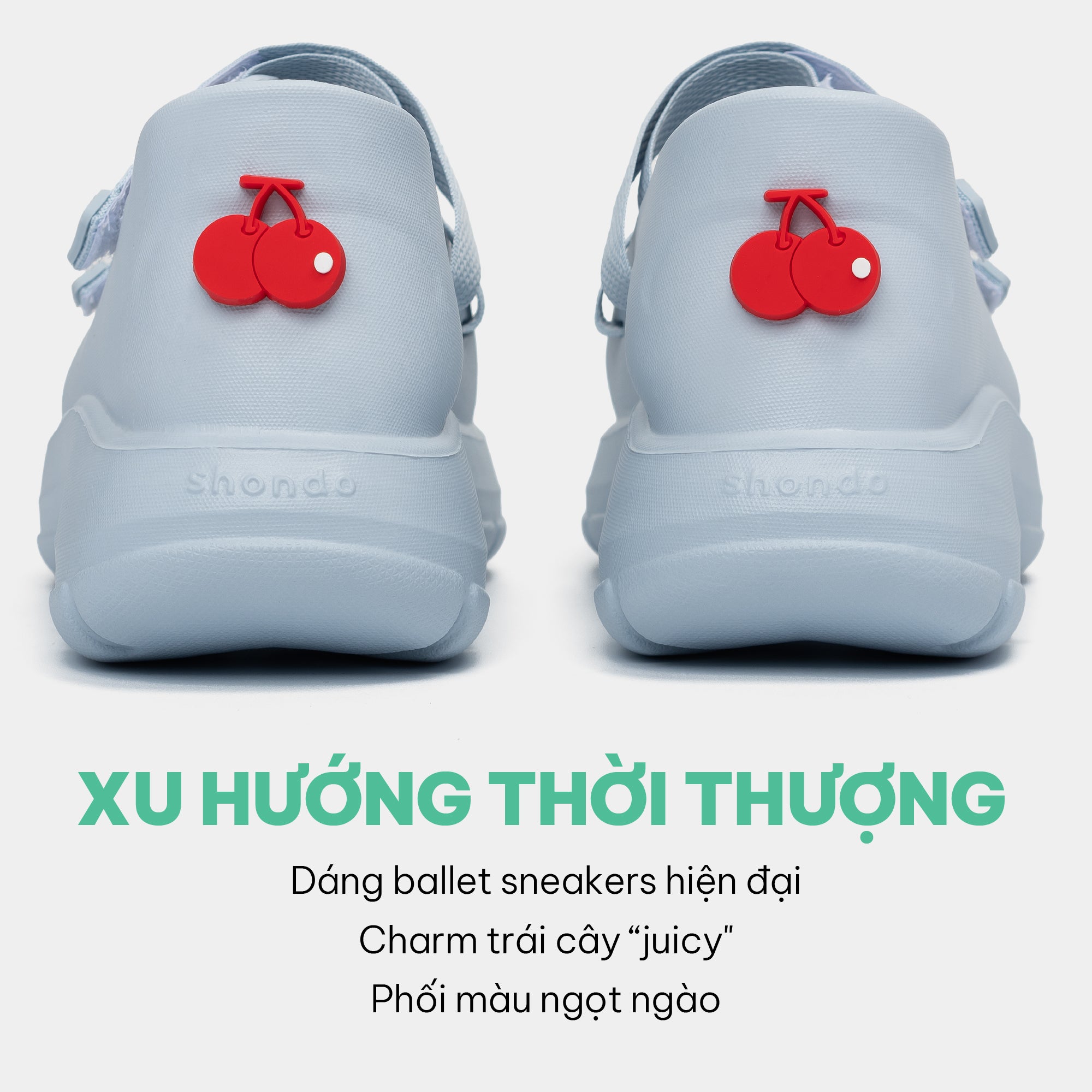 Giày ballet sneaker nữ Dreamie xanh trời