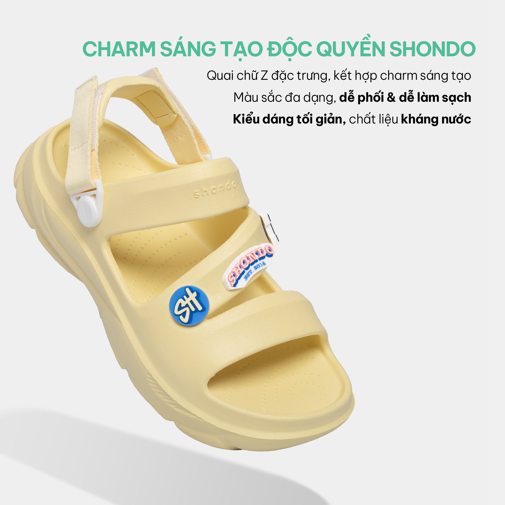 Sandal FX nhựa đúc đi mưa vàng