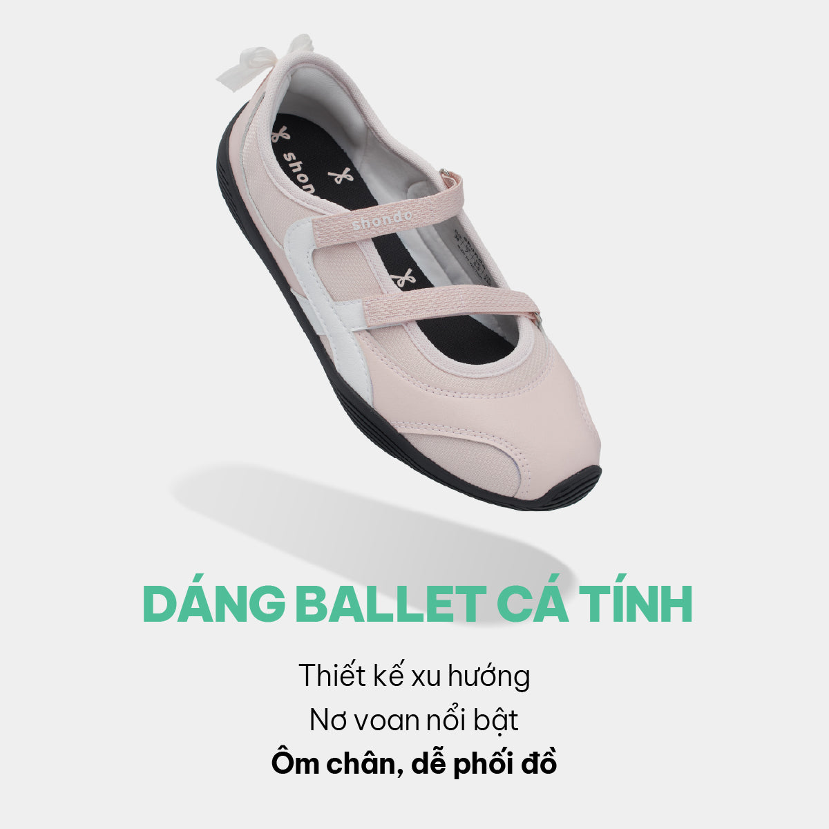 Giày Sneaker ballet Minie nơ nữ hồng