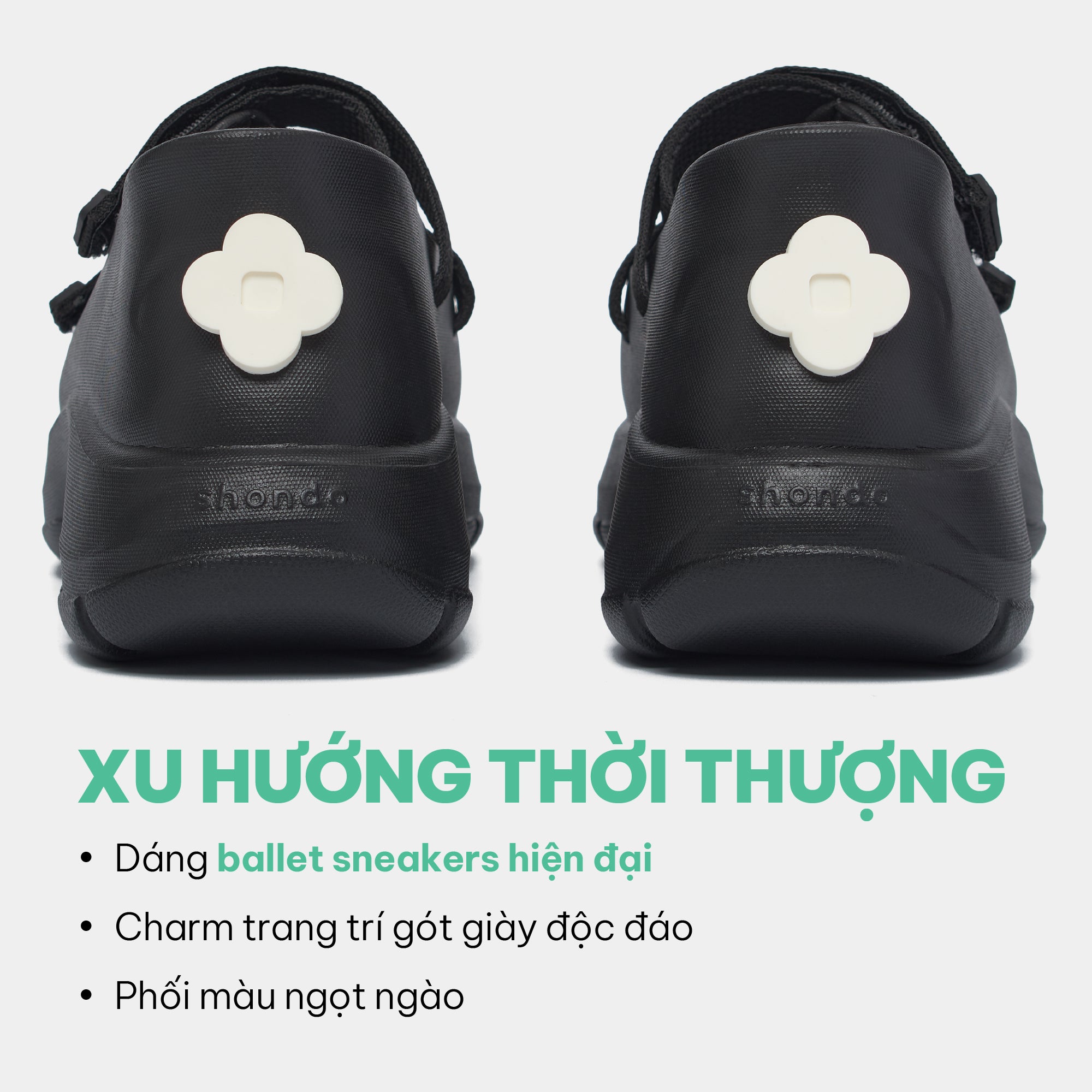 Giày ballet sneaker nữ Dreamie đen