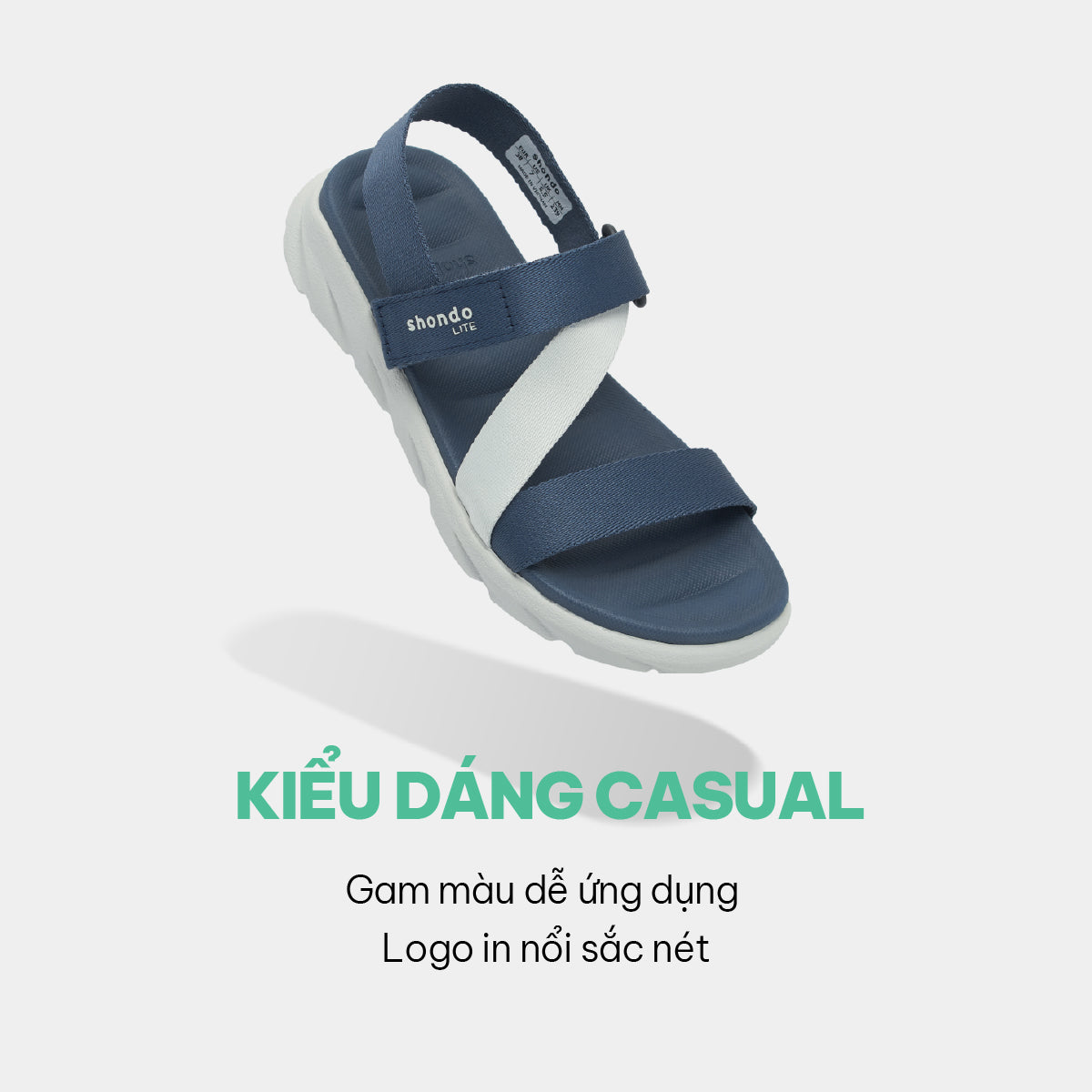 Sandal F6S Lite quai chéo unisex xanh navy