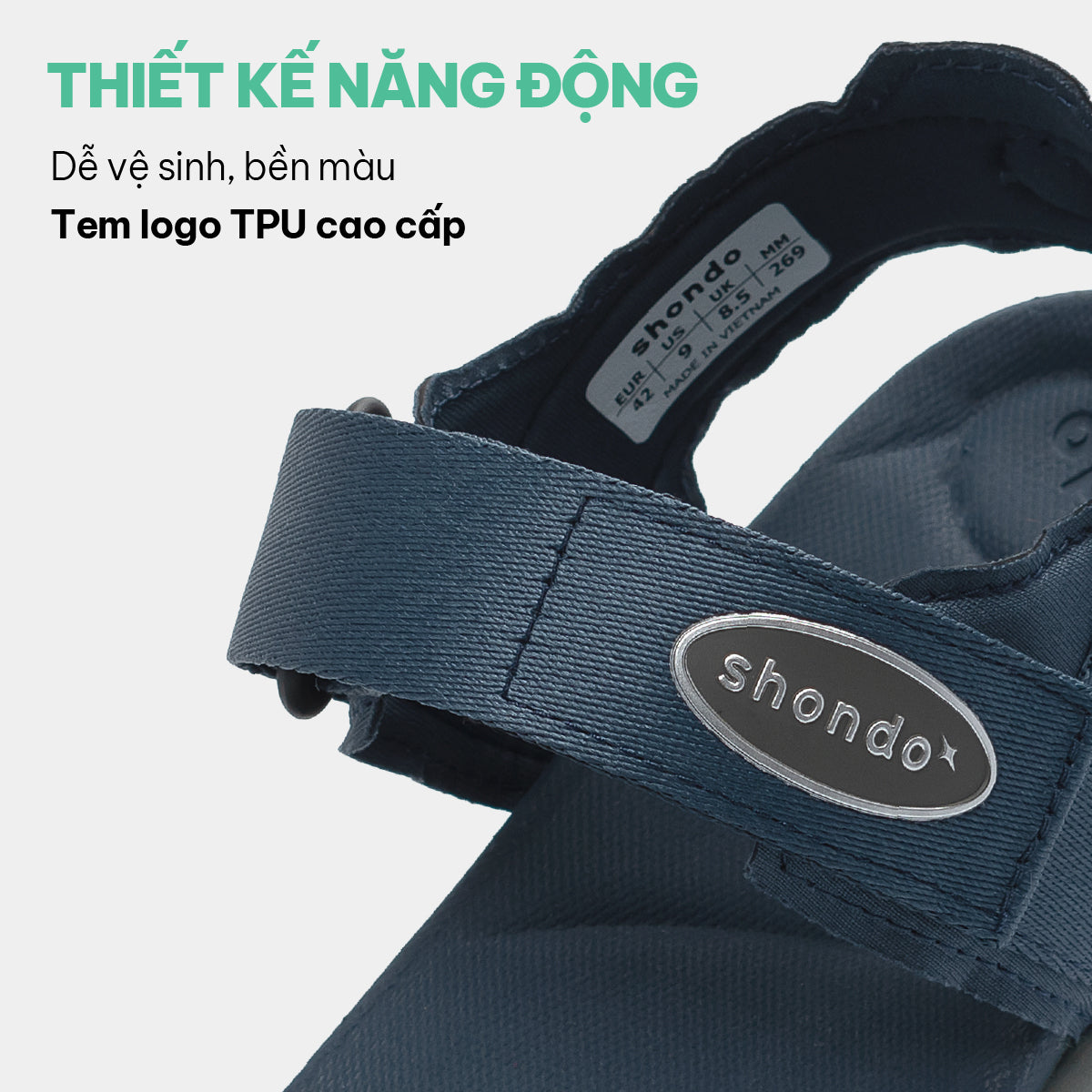 Sandal F8M nam xanh đậm