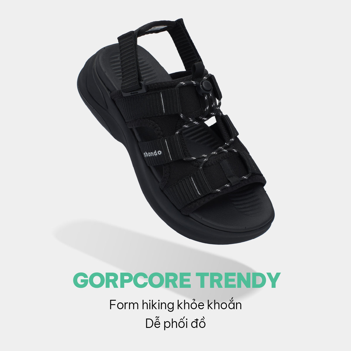 Giày Sandal F8B Hiking unisex đen