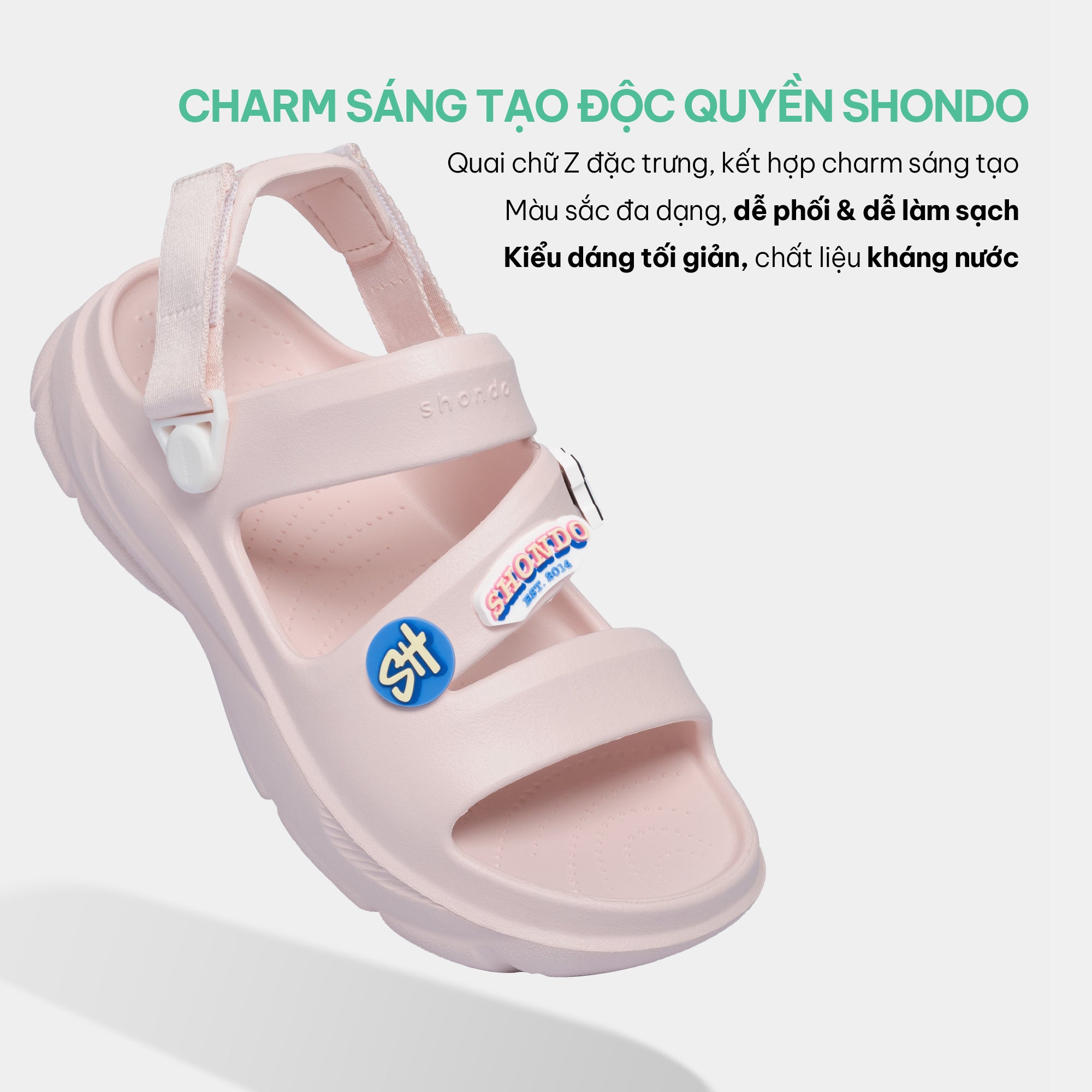 FX plastic molded rain sandals pink