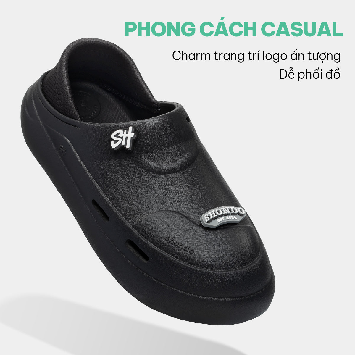 Giày sneaker Class 3 không cột dây đen