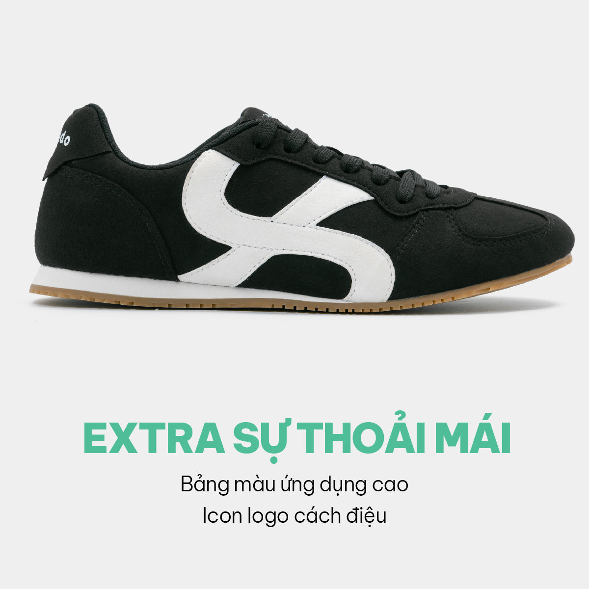 Giày sneaker đế thấp nam nữ Class 5 đen