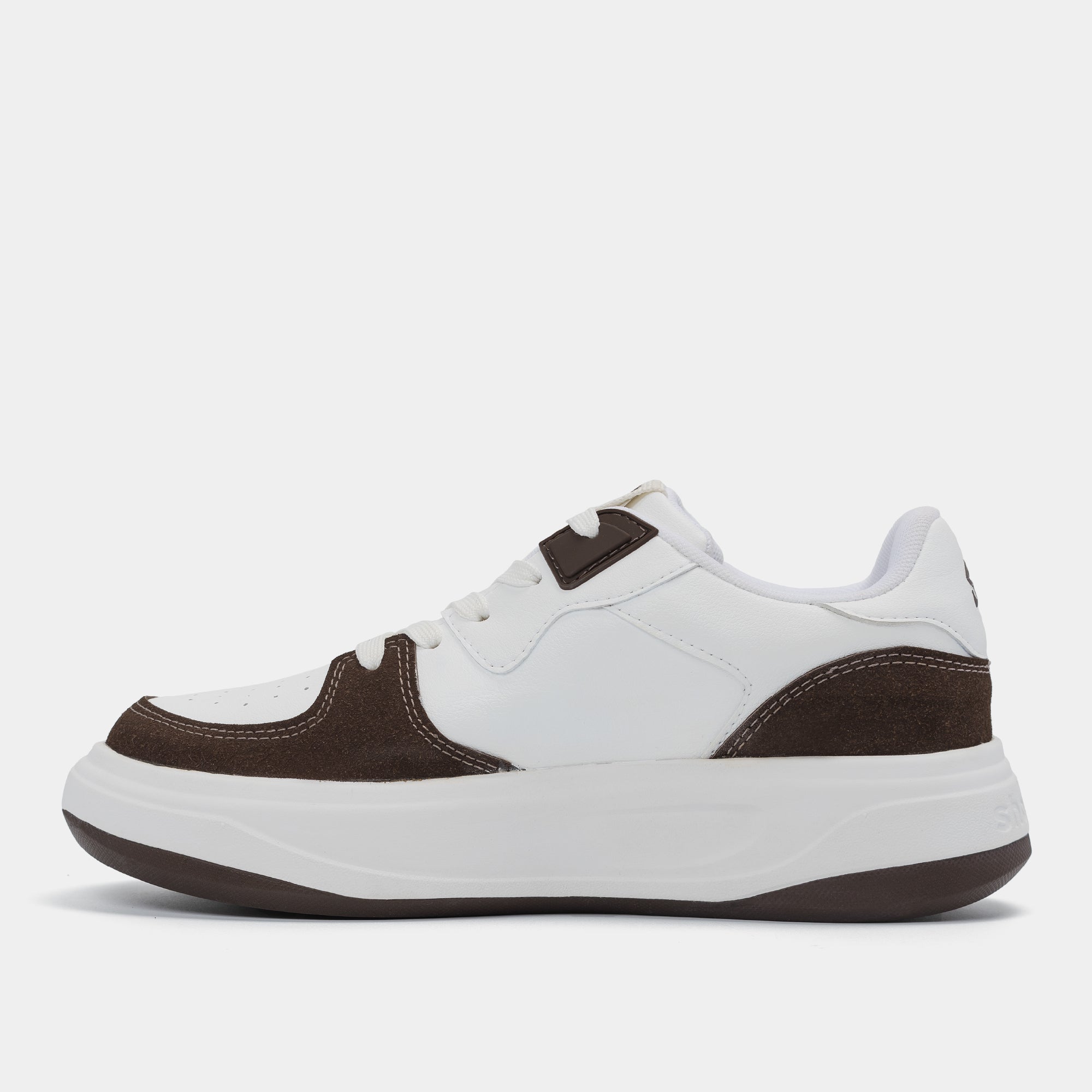 Giày sneaker Class 2 logo Shondo nam nữ trắng nâu