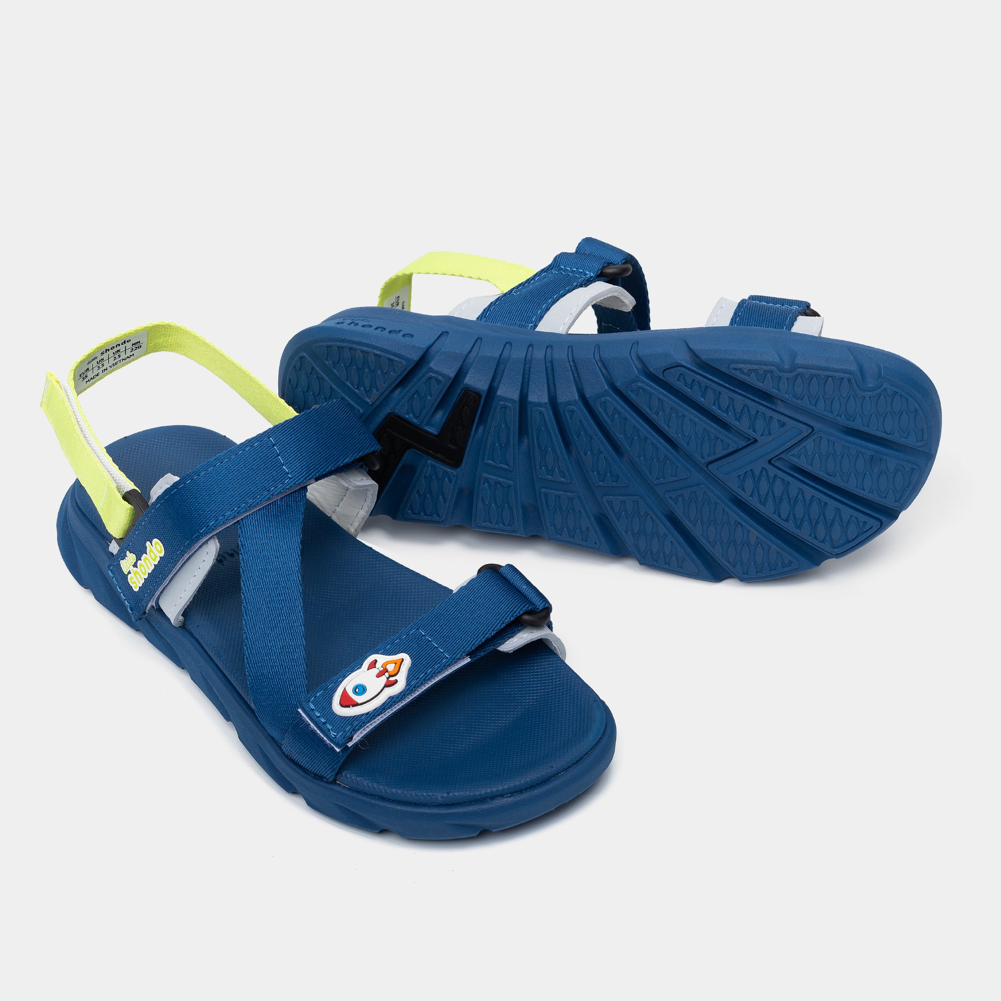 Sandal bé trai Little 6 xanh đậm