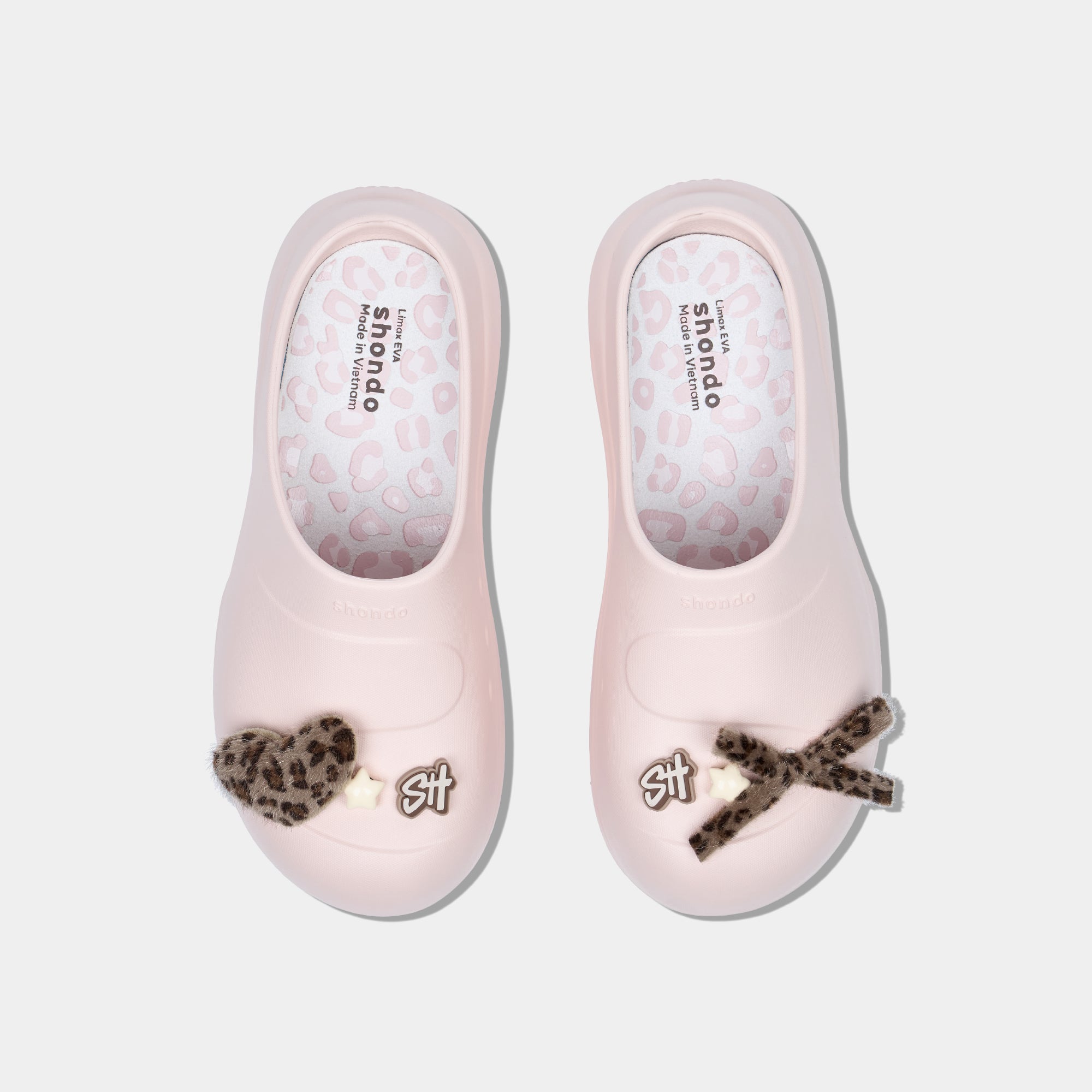 Clog Mule Chic Limax da báo nữ hồng