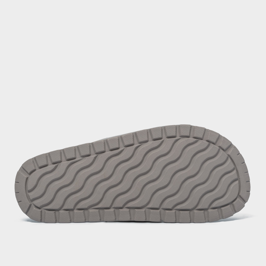 Dép bánh mì Trendy 4 quai si nâu kem